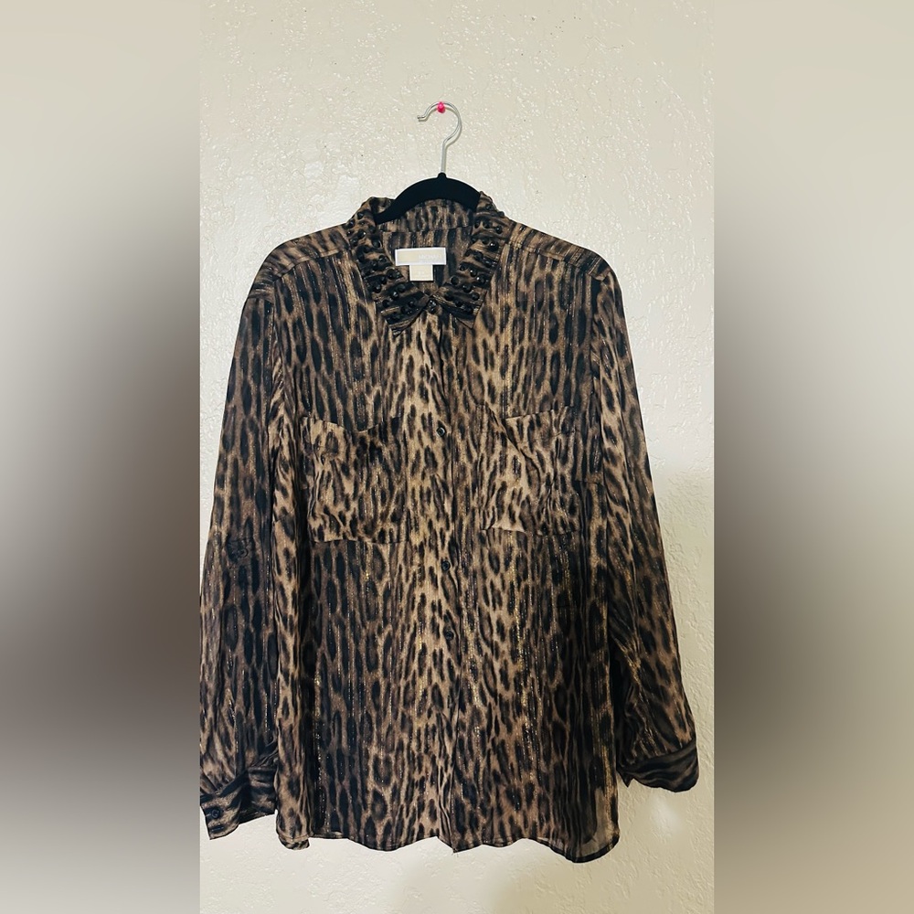 MICHAEL Michael Kors Animal Print Blouse